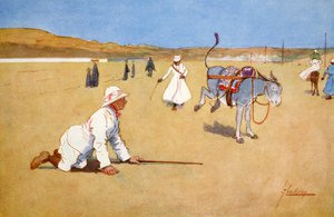 在阿苏安的大坝路上》，1908年。  