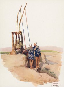 埃及人民：沙多夫人，沙达夫（彩色石版画）