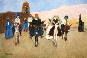 妇女应该骑马吗》，1908年。   作者 兰斯·萨克雷