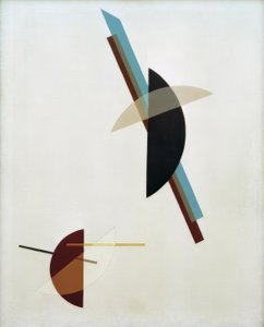 在白色背景上 作者 拉斯洛·莫霍利·纳吉（Laszlo Moholy Nagy）