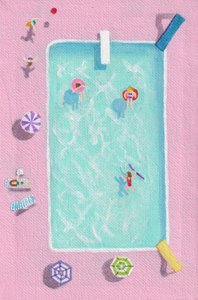 玛米的游泳池，2025 年（丙烯酸画布）