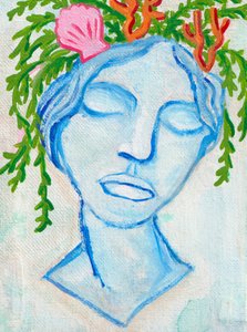 美人鱼，2025 年（丙烯酸画布）