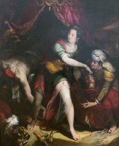 拉维尼娅-方塔纳作品《朱迪思与霍罗费内斯》（布面油画） 作者 Lavinia Fontana