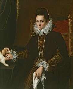 Ginevra Aldrovandi Hercolani作为寡妇，1590年代后期的肖像