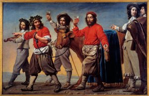 葡萄酒节也称肥牛游行。 Du Cortege Du Belier大师绘画