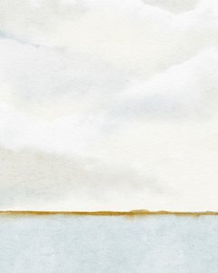 码头晨景，约 2019 年（水彩画）