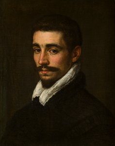 无名大胡子男子肖像，约 1577-1622 年（布面油画） 作者 Leandro da Ponte Bassano