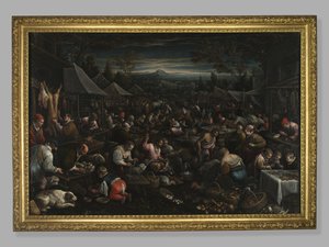 小市场，约1580-82年 作者 Leandro da Ponte Bassano