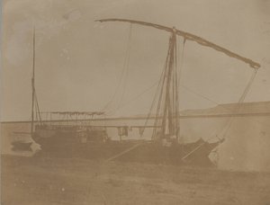 尼罗河船，埃及，1851年。 作者 莱维特·亨特。