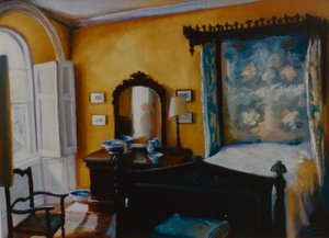 金色的房间 2002（油画板） 黄色的卧室 作者 李·坎贝尔