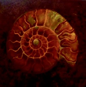 Red/Gold Ammonite, 2020 作者 李·坎贝尔