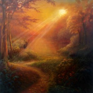 觉醒》，2022 年（布面油画） 作者 李·坎贝尔