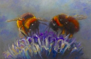 两只蜜蜂, 2019年 作者 李·坎贝尔