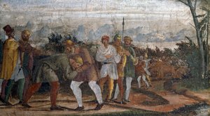 《浪子的一生》场景，莱利奥·奥尔西 (Lelio Orsi) 之圈 (1511-1587) 创作，Rocca di Novellara，艾米利亚-罗马涅，意大利