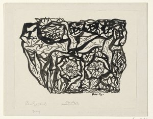 花灌木 作者 Leo Gestel（艺术家签名）