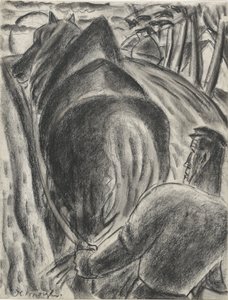 De morgen（物品上的标题） 作者 Leo Gestel（艺术家签名）