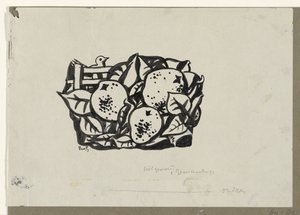 三个梨 作者 Leo Gestel（艺术家签名）