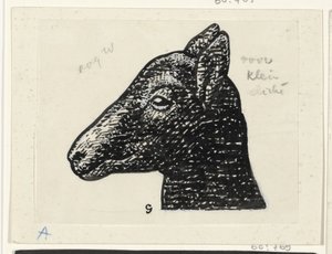 一只羔羊的头 作者 Leo Gestel（艺术家签名）