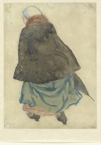 奔跑的女人 作者 Leo Gestel（艺术家签名）