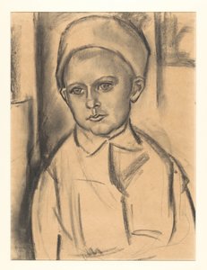 无名男孩肖像 作者 Leo Gestel（艺术家签名）
