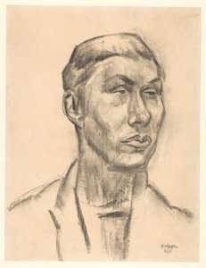 一个不知名的男人的肖像 作者 Leo Gestel（艺术家签名）
