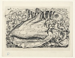 水中的鱼和贝壳 作者 Leo Gestel（艺术家签名）