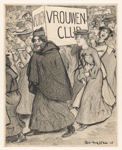 妇女联谊会游行 作者 Leo Gestel（艺术家签名）