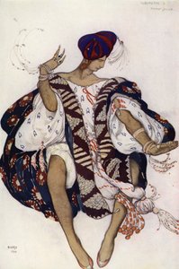 犹太舞蹈，为芭蕾舞剧《埃及艳后》（彩色平版印刷） 作者 莱昂（后）巴克斯特