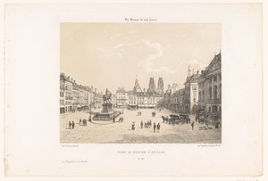 奥尔良的马特罗伊广场（Zicht op de Place du Martroi in Orléans
奥尔良的马特罗伊广场（物体上的标题）
Hedendaags Frankrijk（系列标题）
La France de nos jours（物品上的系列名称） 作者 莱昂·奥古斯特·阿塞琳娜