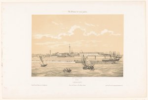 Zicht op de haveningang van Lorient Lorient. Vue de l