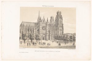 Zicht op de kathedraal van Orléans（Noordzijde）
Côté septentrional de la cathédrale à Orléans（物品上的标题）
Hedendaags Frankrijk（系列标题）
La France de nos jours（系列标题，附在实物上） 作者 莱昂·奥古斯特·阿塞琳娜