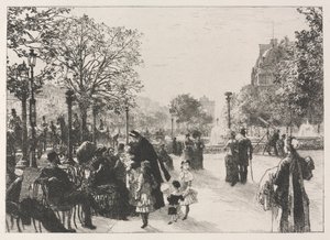 杜乐丽花园。 作者 莱昂·奥古斯丁·莱米特