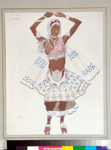 俄罗斯芭蕾舞团："bayadere" 莱昂-巴克斯特（1866-1924 年）为米歇尔-福金的芭蕾舞剧 "Le dieu Bleu "设计的服装 作者 莱昂·巴克斯特
