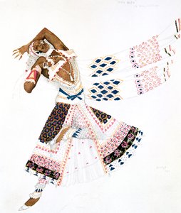 Le Dieu Bleu The Blue God的Bayadere服装设计，1911年 作者 莱昂·巴克斯特