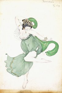 独舞演员“ Bacchanale”的服装设计， 作者 莱昂·巴克斯特