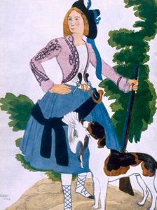 The Huntress的服装设计，1922年 作者 莱昂·巴克斯特