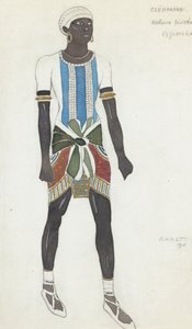 1910年A.Arensky在芭蕾舞剧《埃及艳后》中为Vaslav Nijinsky设计的服装 作者 莱昂·巴克斯特