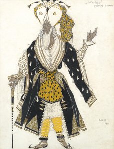 哈恩（R. Hahn）的《蓝色芭蕾舞团》的服装设计，1911年 作者 莱昂·巴克斯特
