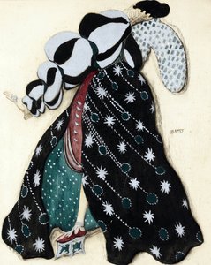R. Strauss 的芭蕾舞团“La Legende de Joseph”的服装设计 - Bakst, Leon (1866-1924) - 1914 - 水彩，纸上水粉 - 33x28 - 私人收藏 作者 莱昂·巴克斯特