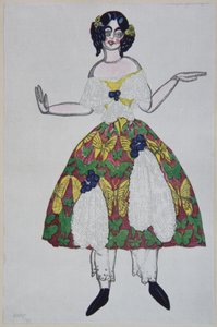 G. Rossini的芭蕾舞剧《魔术玩具店》的服装设计，1919年 作者 莱昂·巴克斯特