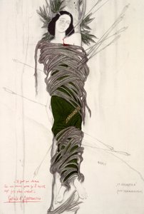 艾达·鲁宾斯坦（Ida Rubinstein）的服装设计，1911年 作者 莱昂·巴克斯特