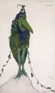 La Divinite Mineure》的服装，用于《Narcisse》，1911年 作者 莱昂·巴克斯特