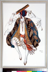 "莱昂-巴克斯特（1866-1924 年）为俄罗斯芭蕾舞团芭蕾舞剧《克莱奥帕特雷》设计的 "犹太舞者 "服装 作者 莱昂·巴克斯特