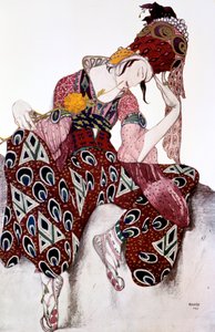 伊斯坎德尔（Iskander），保罗·杜卡斯（Paul Dukas）为La Peri芭蕾音乐设计的服装，c1913年 作者 莱昂·巴克斯特