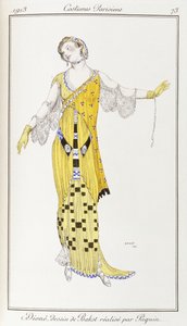 巴黎人的服装：1913年由Paquin执行的Bakst绘画Dione 作者 莱昂·巴克斯特