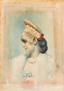 Portrait of a Girl Wearing a Kokoshnik 作者 莱昂·巴克斯特