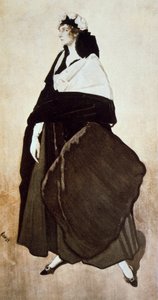 芭蕾舞演员和赞助人的肖像艾达·鲁宾斯坦（Ida Rubinstein），1921年 作者 莱昂·巴克斯特