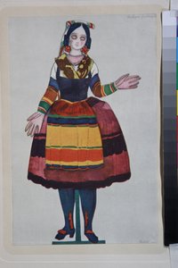 the italian doll, costume for the ballet "La Boutique Fantasque" directed by Gioachino Rossini 作者 莱昂·巴克斯特