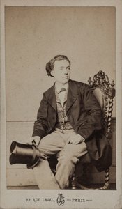作曲家路易-迪埃默1843-1919年的肖像，约1875年。