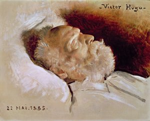 1885年5月22日，维克多·雨果（1802-85）临终前的肖像